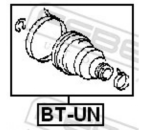 Гофрований кожух, приводний вал BT-UN FEBEST