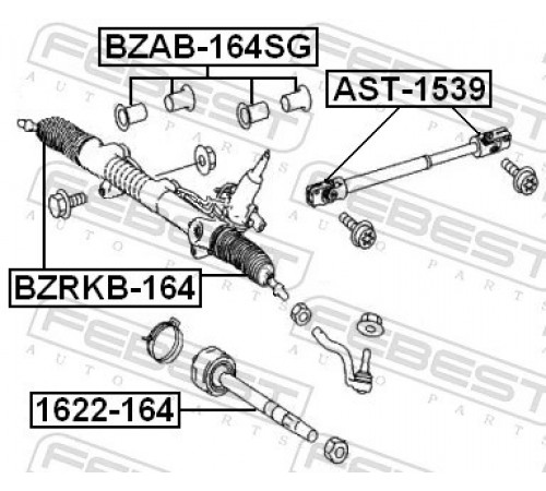 Опора, рульовий механізм BZAB-164SG FEBEST