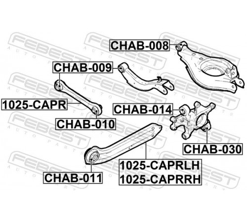 Опора, важіль підвіски CHAB-030 FEBEST