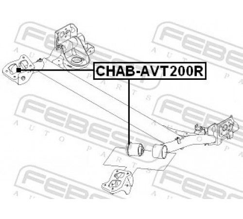 Опора, балка моста CHAB-AVT200R FEBEST