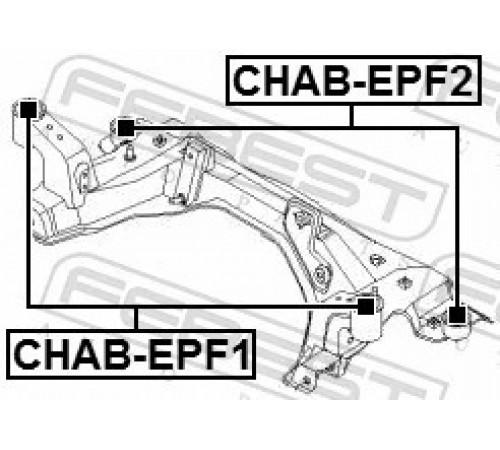 Опора, важіль підвіски CHAB-EPF2 FEBEST