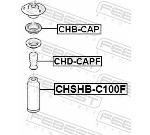 Підшипник котіння, опорний підшипник амортизатора CHB-CAP FEBEST