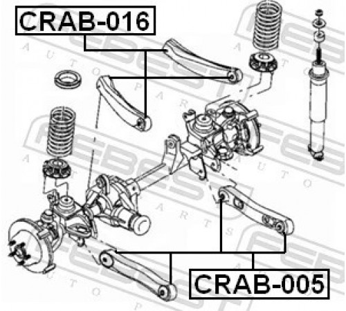 Опора, важіль підвіски CRAB-005 FEBEST