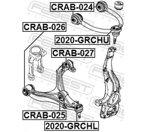 Опора, важіль підвіски CRAB-024 FEBEST