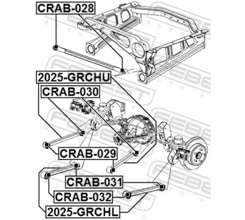 Опора, важіль підвіски CRAB-031 FEBEST