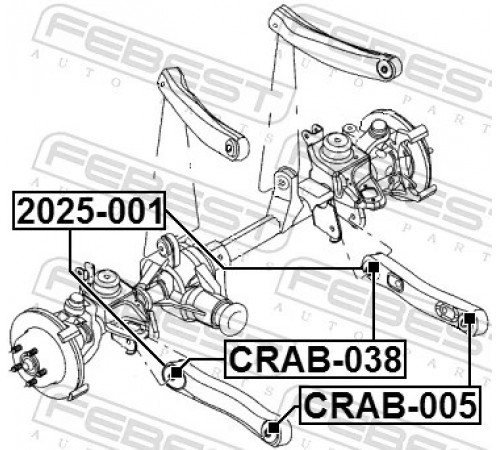 Опора, важіль підвіски CRAB-038 FEBEST
