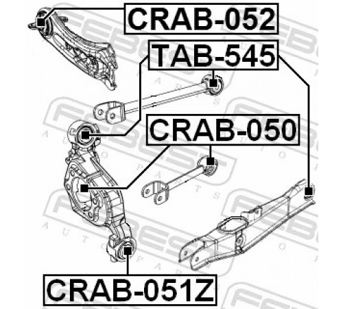 Опора, важіль підвіски CRAB-051Z FEBEST