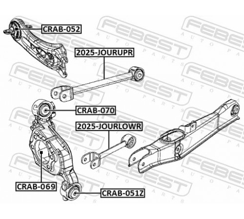 Опора, важіль підвіски CRAB-069 FEBEST