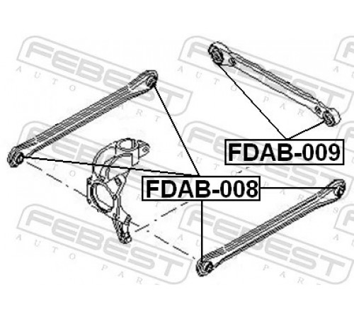 Опора, важіль підвіски FDAB-009 FEBEST