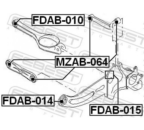 Опора, важіль підвіски FDAB-015 FEBEST