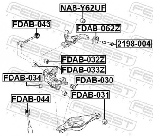 Опора, важіль підвіски FDAB-032Z FEBEST