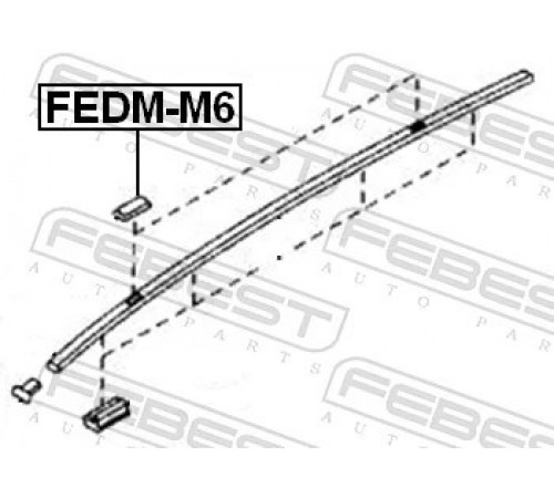 Декоративна/захисна накладка, бокова стінка FEDM-M6 FEBEST