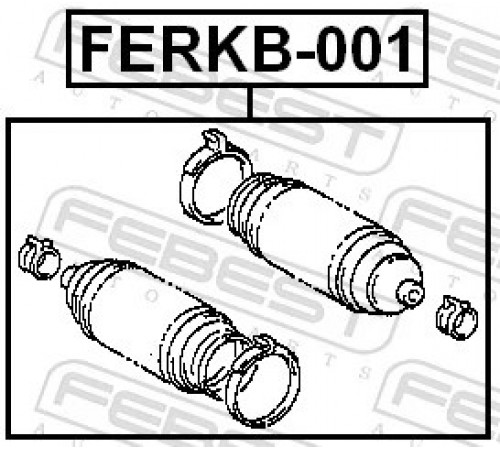 Гофрований кожух, механізм рульового керування FERKB-001 FEBEST