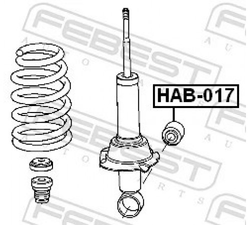 Втулка, амортизатор HAB-017 FEBEST