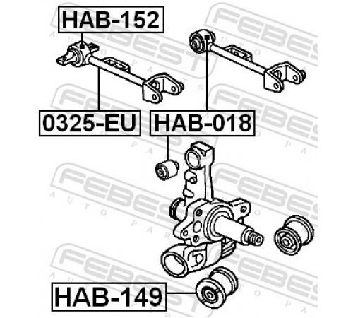 Опора, важіль підвіски HAB-018 FEBEST