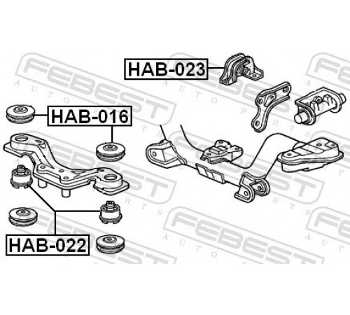Опора, диференціал HAB-023 FEBEST