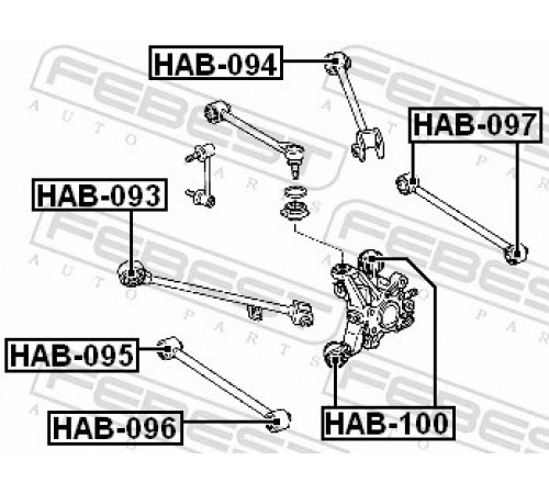 Опора, важіль підвіски HAB-094 FEBEST