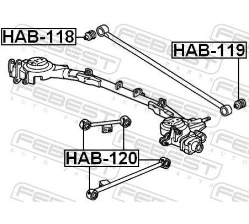Опора, важіль підвіски HAB-120 FEBEST
