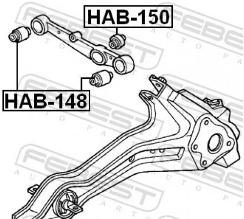 Опора, важіль підвіски HAB-150 FEBEST