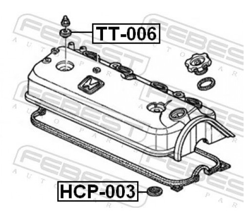 Ущільнювальне кільце, гніздо свічки HCP-003 FEBEST