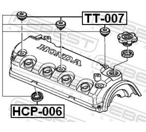 Ущільнювальне кільце, гніздо свічки HCP-006 FEBEST