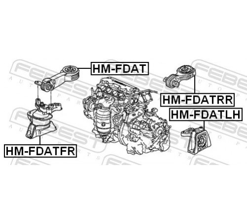 Опора, двигун HM-FDATRR FEBEST