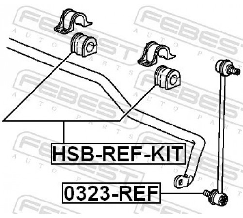 Ремонтний комплект, підшипник стабілізатора HSB-REF-KIT FEBEST
