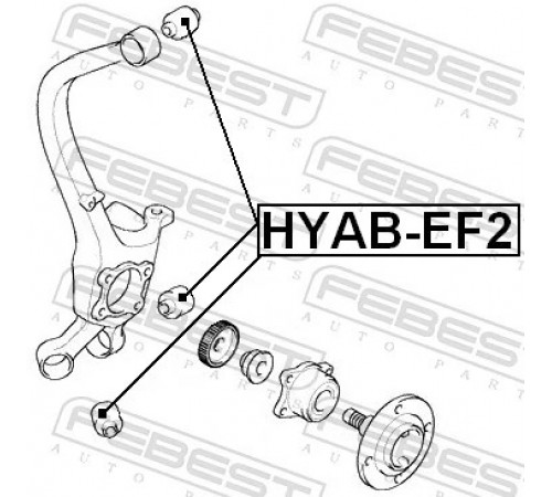 Опора, важіль підвіски HYAB-EF2 FEBEST