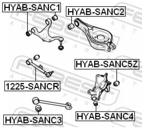Опора, важіль підвіски HYAB-SANC1 FEBEST