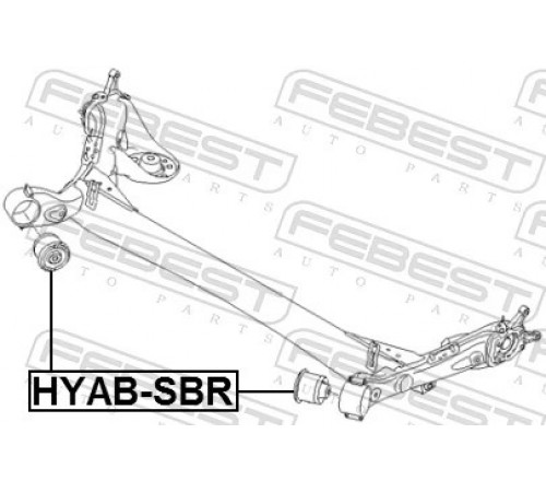 Опора, балка моста HYAB-SBR FEBEST