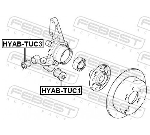 Опора, важіль підвіски HYAB-TUC3 FEBEST