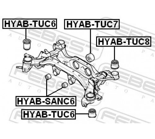 Опора, диференціал HYAB-TUC7 FEBEST