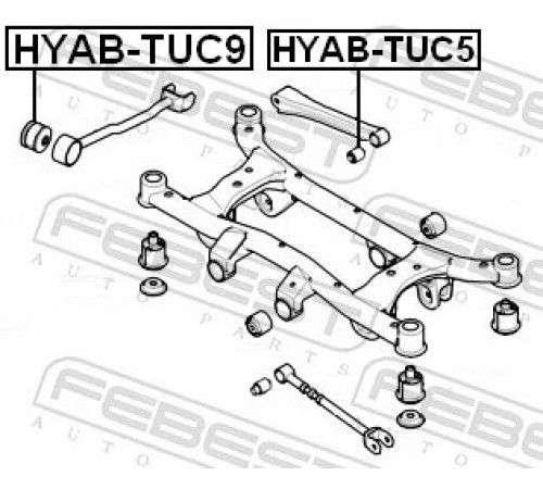 Опора, важіль підвіски HYAB-TUC9 FEBEST