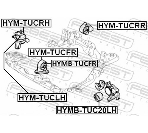 Опора, двигун HYM-TUCRH FEBEST