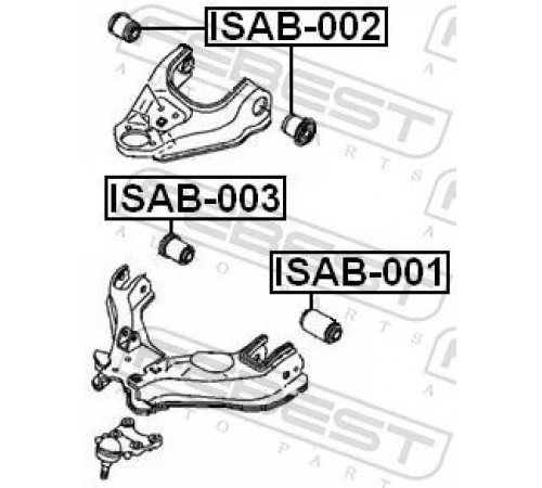 Опора, важіль підвіски ISAB-001 FEBEST