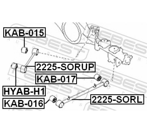Опора, важіль підвіски KAB-015 FEBEST