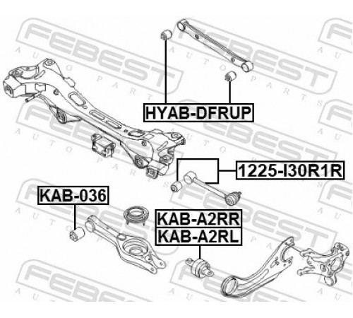 Опора, важіль підвіски KAB-A2RR FEBEST