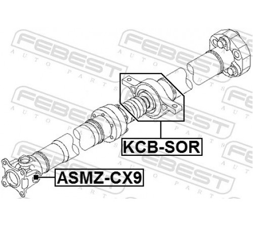 Підшипник, проміжний підшипник карданного вала KCB-SOR FEBEST