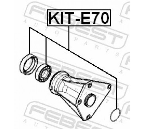 Підшипник, приводний вал KIT-E70 FEBEST