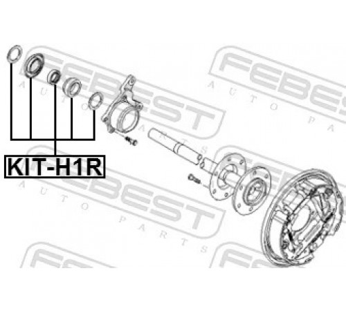 Підшипник, приводний вал KIT-H1R FEBEST