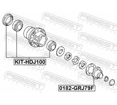 Підшипник, приводний вал KIT-HDJ100 FEBEST