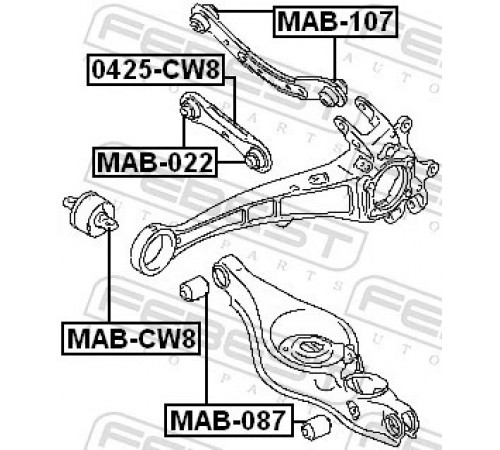 Опора, важіль підвіски MAB-022 FEBEST