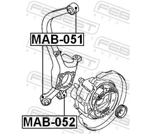 Опора, важіль підвіски MAB-052 FEBEST
