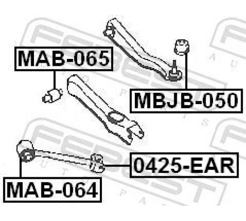 Опора, важіль підвіски MAB-064 FEBEST