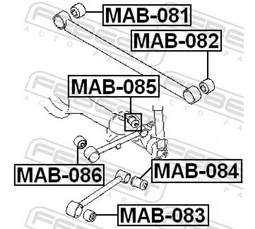 Опора, важіль підвіски MAB-083 FEBEST