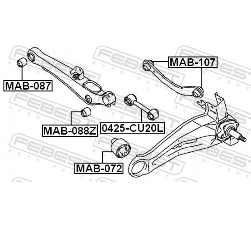 Опора, важіль підвіски MAB-107 FEBEST