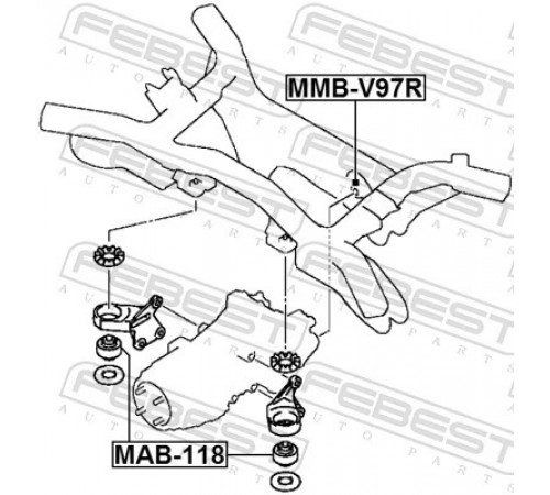Опора, диференціал MAB-118 FEBEST
