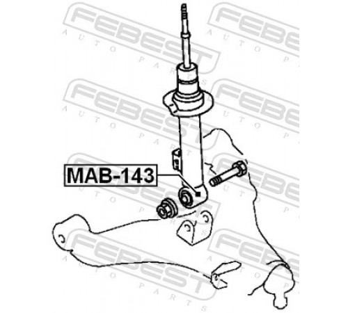 Втулка, амортизатор MAB-143 FEBEST