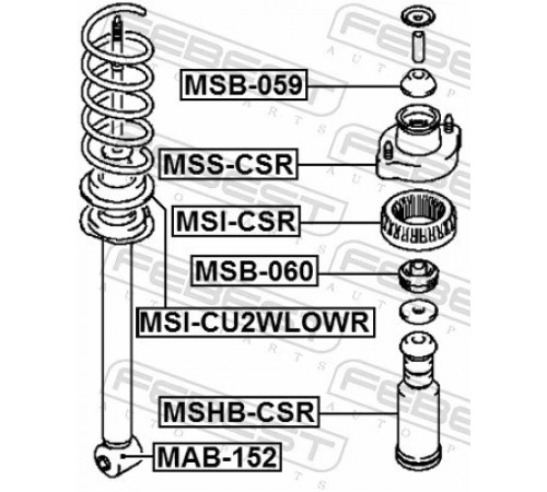 Втулка, амортизатор MAB-152 FEBEST