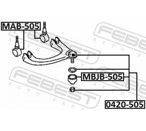 Опора, важіль підвіски MAB-505 FEBEST
